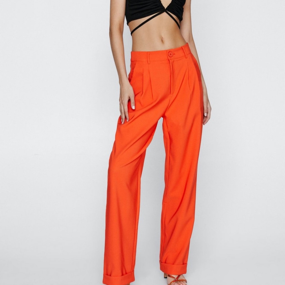 Orange trousers, size 4